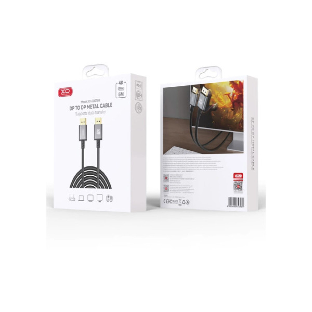 Кабель мультимедійний DisplayPort M to DisplayPort M 5.0m V1.2 XO (GB018B-DP.tranish)