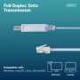 Дата кабель USB AM to RJ45 Ethernet 1.8m FT232RNL black Digitus (DA-70173)