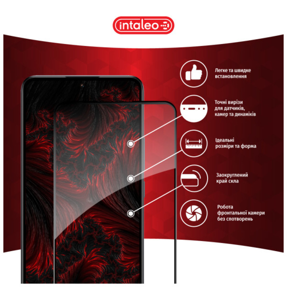 Скло захисне Intaleo Full Glue Xiaomi 13T Pro Black (1283126582622)