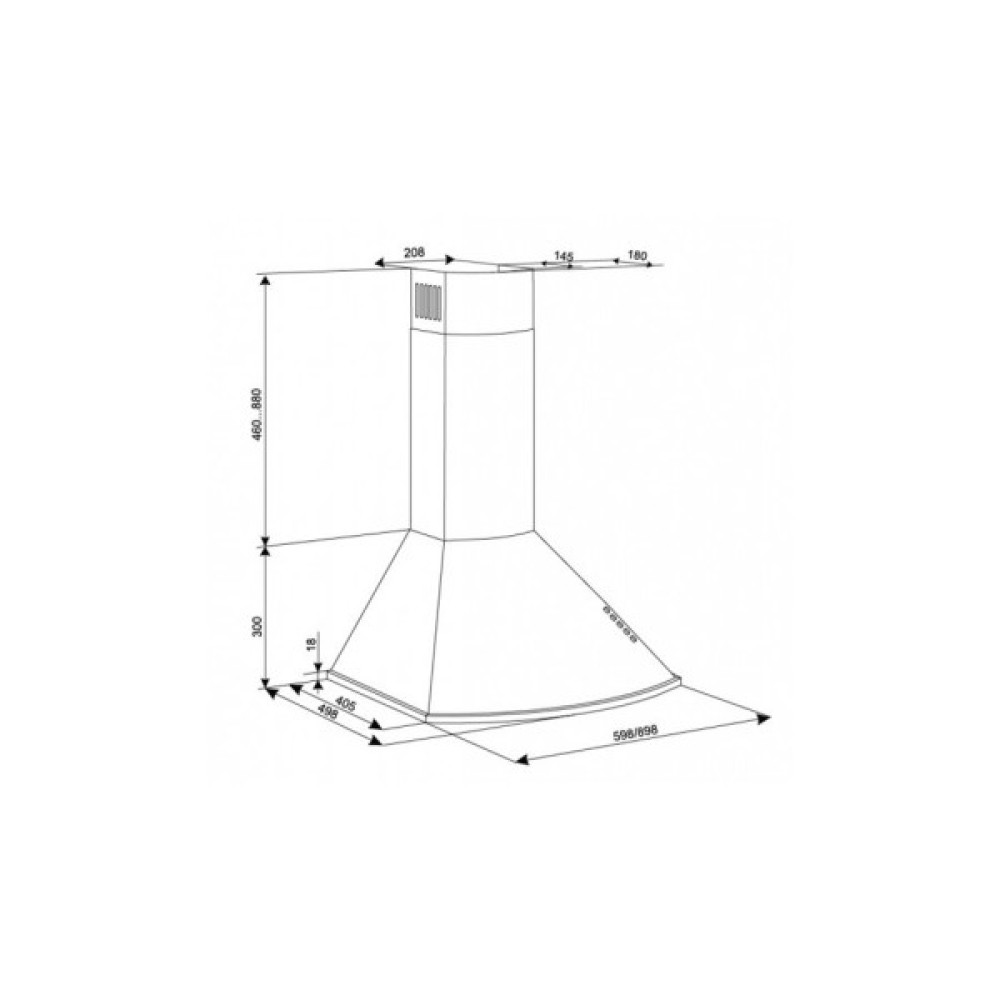 Витяжка кухонна Eleyus Bora 1200 LED SMD 60 BL