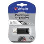 USB флеш накопичувач Verbatim 64GB PinStripe Black USB 3.0 (49318) USB флеш накопичувач Verbatim 64GB PinStripe Black USB 3.0 (49318)