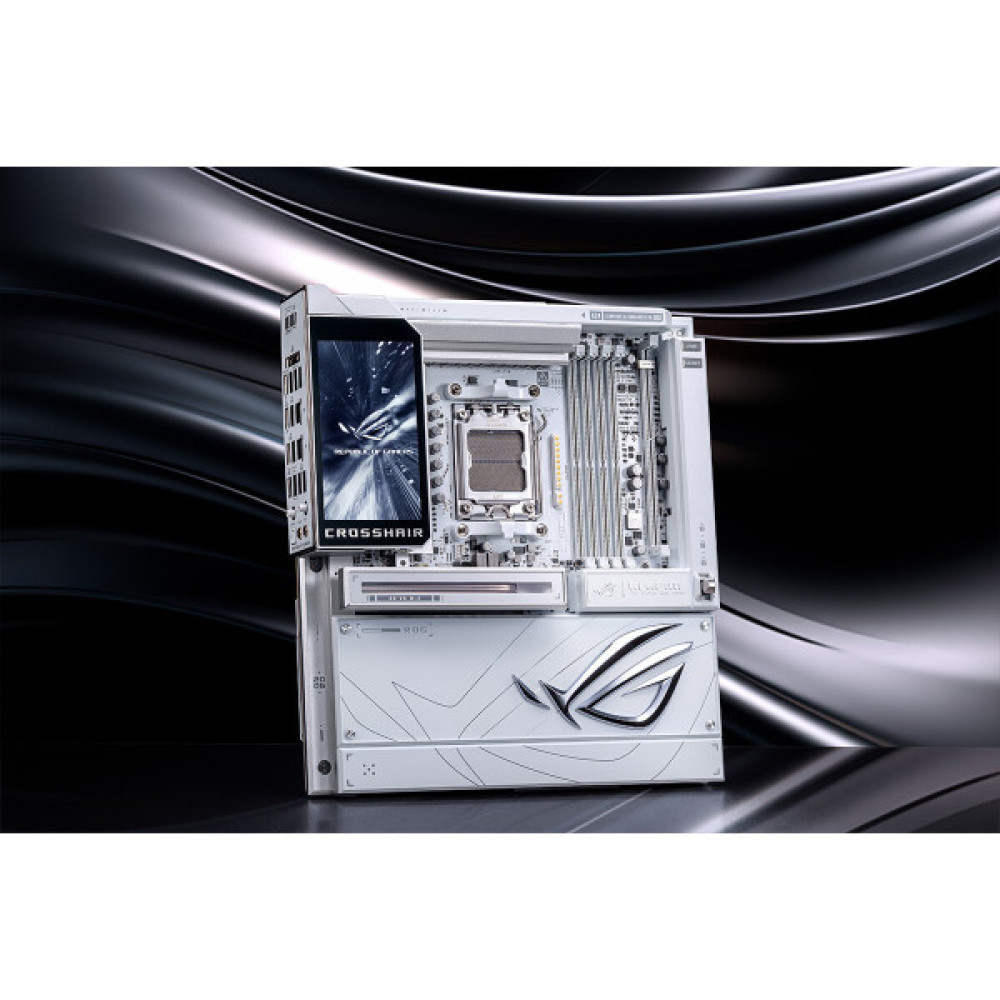 Материнcька плата ASUS ROG CROSSHAIR X870E GLACIAL sAM5 X870E 4xDDR5 M.2 USB Type-C Wi-Fi BT E-ATX білий