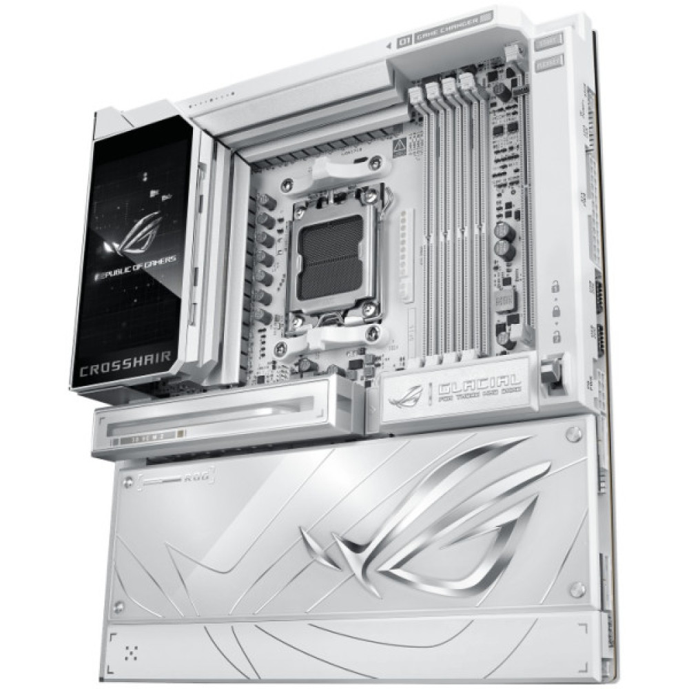 Материнcька плата ASUS ROG CROSSHAIR X870E GLACIAL sAM5 X870E 4xDDR5 M.2 USB Type-C Wi-Fi BT E-ATX білий