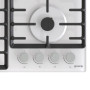 Варильна поверхня Gorenje газова на склі, 60см, чавун, білий Варильна поверхня Gorenje газова на склі, 60см, чавун, білий