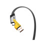 Дата кабель USB 2.0 AM to USB-C + USB 2.0 AM to Lightning 1.0m 60W black XO (NB283_4-in-1_Black) Дата кабель USB 2.0 AM to USB-C + USB 2.0 AM to Lightning 1.0m 60W black XO (NB283_4-in-1_Black)