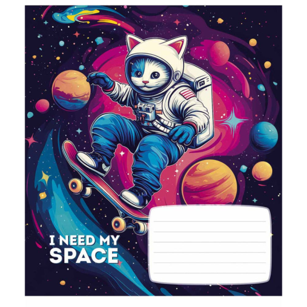 Зошит Школярик I need my space 12 аркушів клітинка (012-3496K)