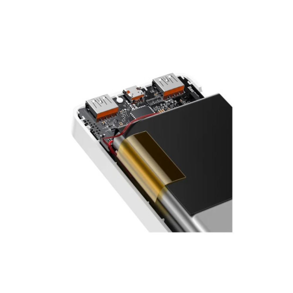 Батарея універсальна Baseus Bipow 20000mAh, Input(microUSB,Type-C), Output(2хUSB,Type-C), White (PPBD20K)
