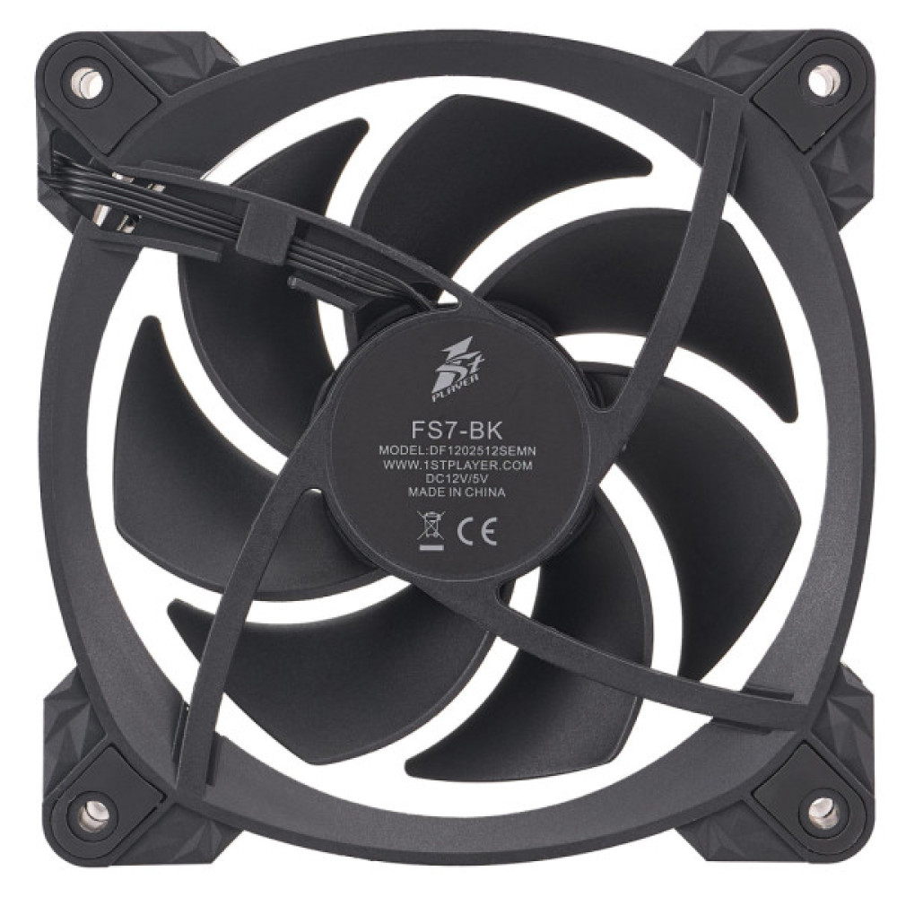 Кулер до корпусу 1stPlayer FS7 Black (FS7-BK-1IN1)