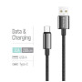 Дата кабель USB 2.0 AM to USB-C 2.0m 3A zinc alloy braided black ColorWay (CW-CBUC099-BK)