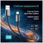 Дата кабель USB 2.0 AM to USB-C 2.0m 3A zinc alloy braided black ColorWay (CW-CBUC099-BK)
