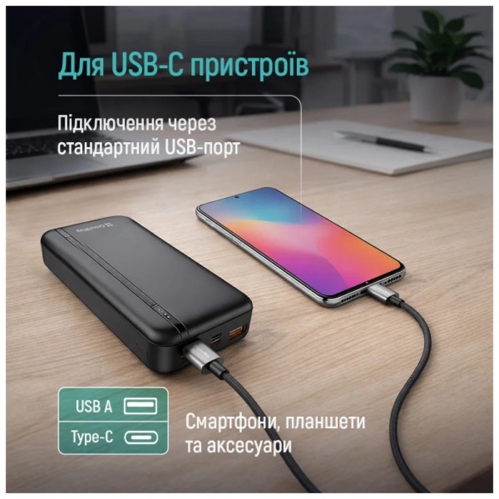 Дата кабель USB 2.0 AM to USB-C 2.0m 3A zinc alloy braided black ColorWay (CW-CBUC099-BK)
