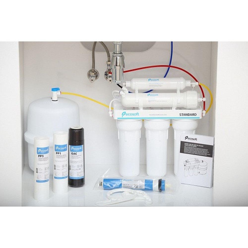 Фільтр зворотного осмосу Ecosoft Standard 5-50, мембрана 50gpd, кран капля