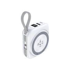 Батарея універсальна Choetech Magnetic Wireless 10000mAh, 22.5W, PD, build USB-C, Apple Watch charger (B697C-WHSL)