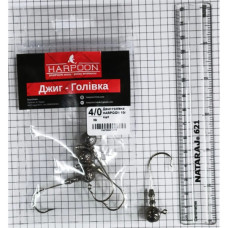 Джиг-голівка Harpoon No.4/0 10г 4шт (7407000012676)