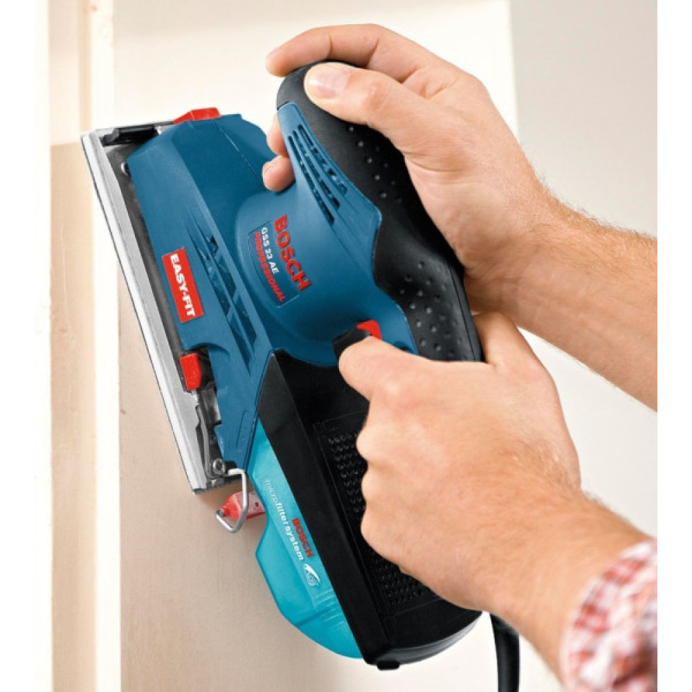 Шліфмашина вібраційна Bosch GSS 23 A 190Вт платформа 92х182 24000кол·хв 0.89кг