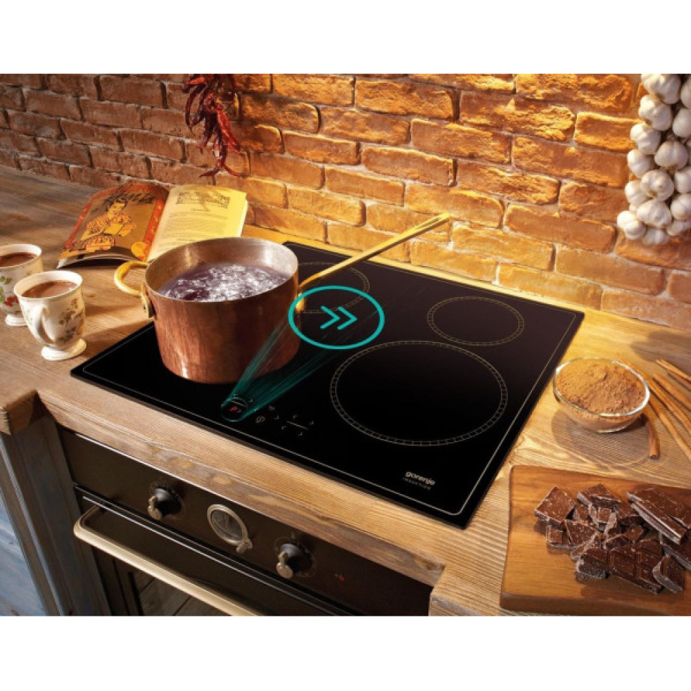 Варильна поверхня Gorenje індукційна, 60см, PowerBoost, TouchControl, StayWarm, блокування від дітей, чорний