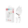 Зарядний пристрій XO USB L72 (3A, QC3.0, 3 Usb) + cable Micro USB White (XO-L72-BK) Зарядний пристрій XO USB L72 (3A, QC3.0, 3 Usb) + cable Micro USB White (XO-L72-BK)