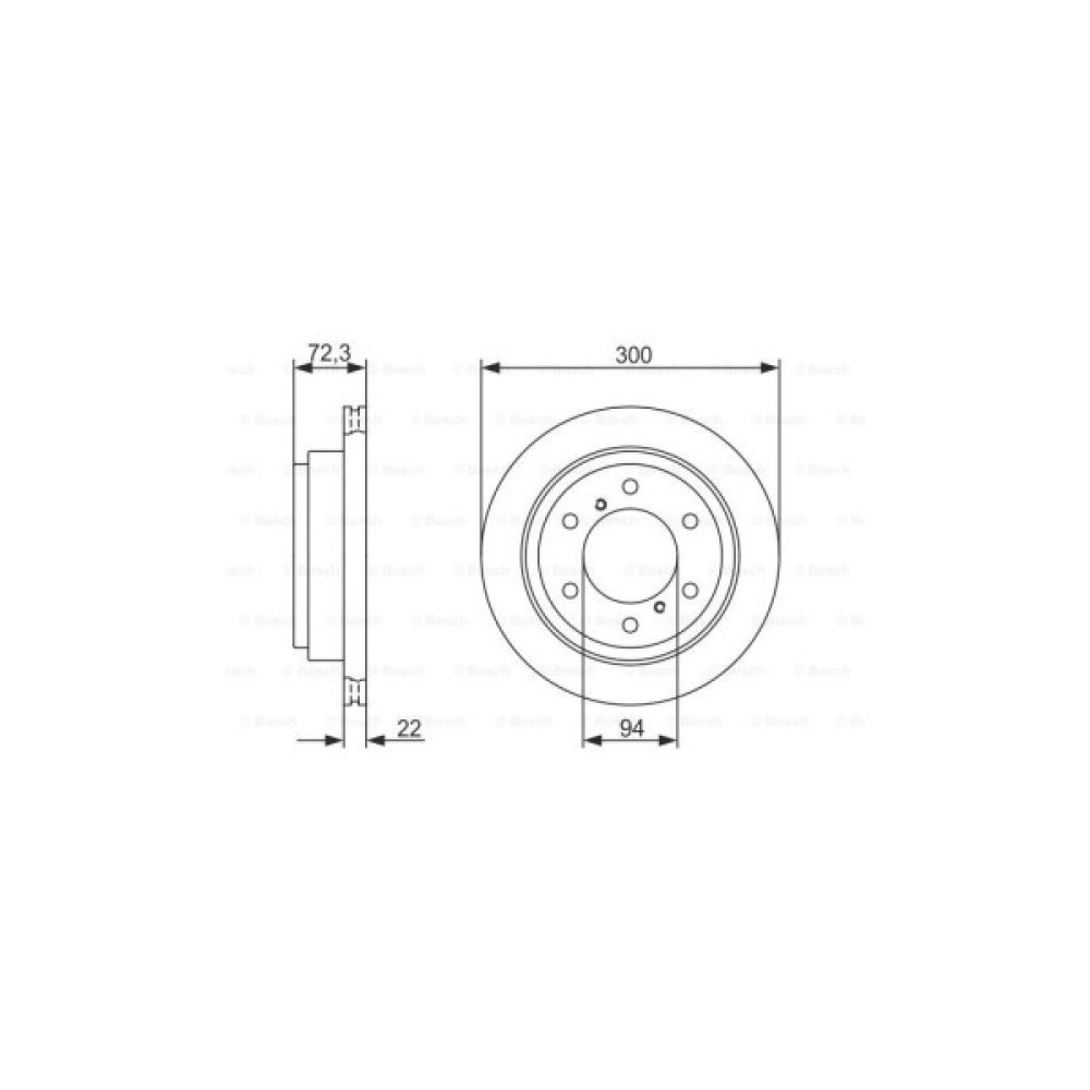 Гальмівний диск Bosch 0 986 479 373 Гальмівний диск Bosch 0 986 479 373