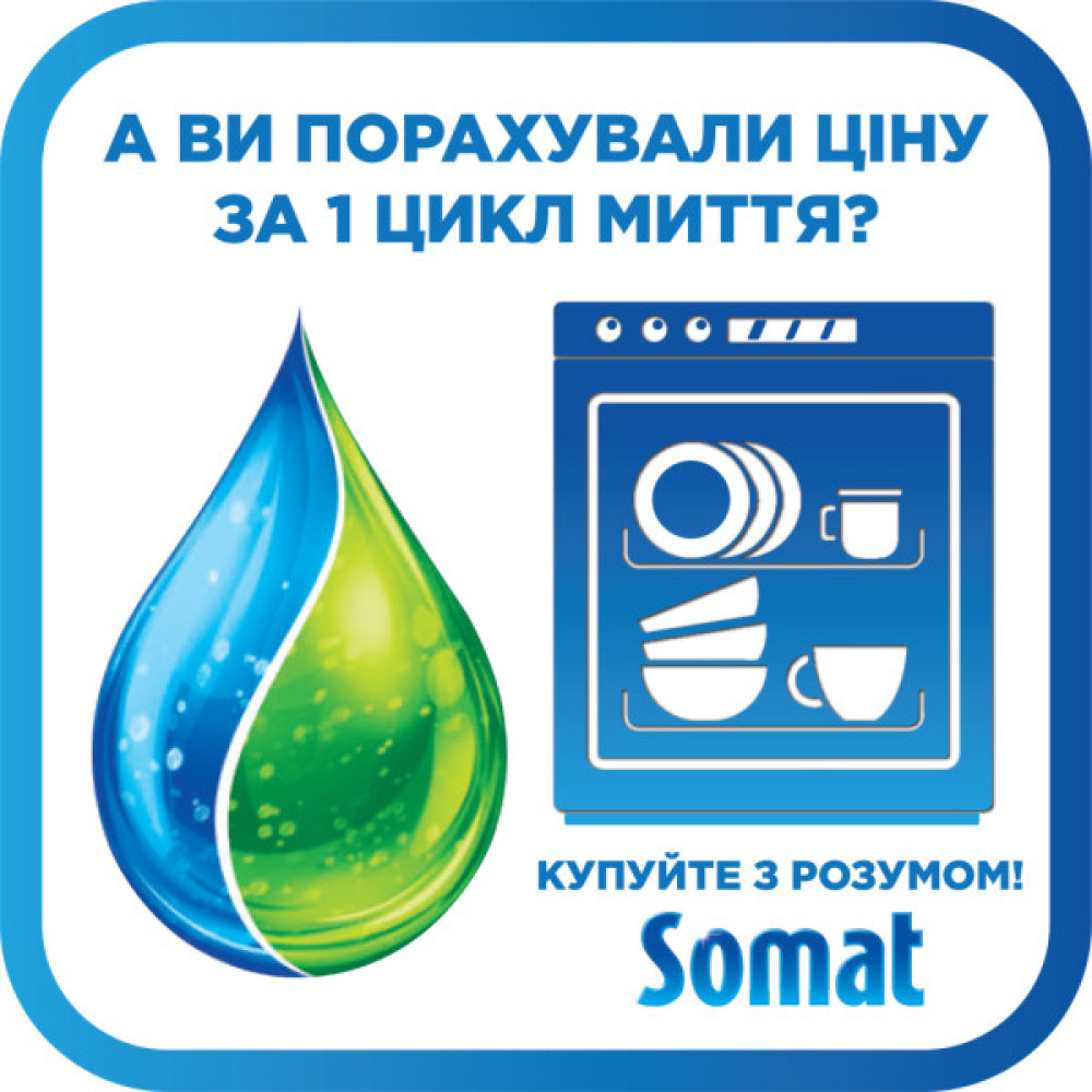 Гель для миття посуду в посудомийці Somat Exellence Duo Gel Антижир 684 мл + 684 мл (9000101819199)