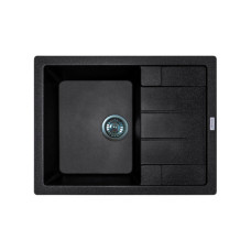 Мийка кухонна Adamant Anila, штучний камінь, прямокут., з крилом, 645х495х200мм, чаша - 1, врізна, чорний Мийка кухонна Adamant Anila, штучний камінь, прямокут., з крилом, 645х495х200мм, чаша - 1, врізна, чорний