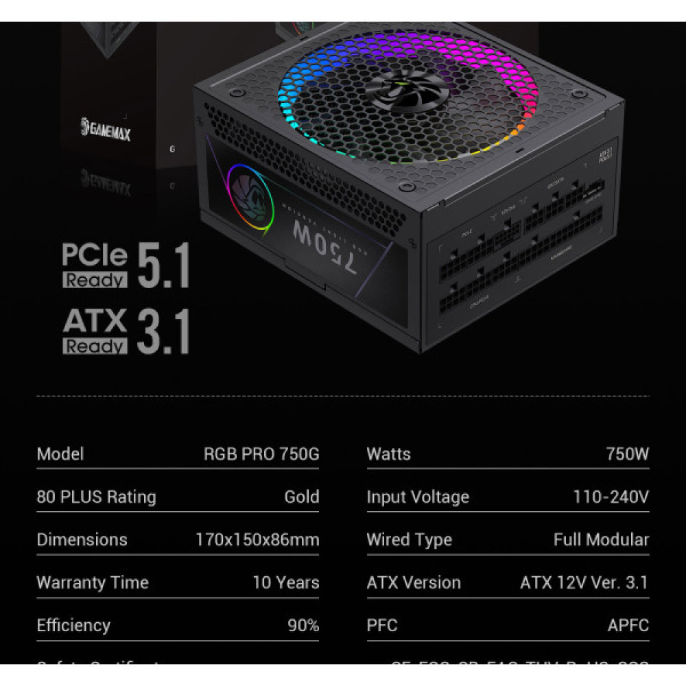 GAMEMAX RGB PRO 750G