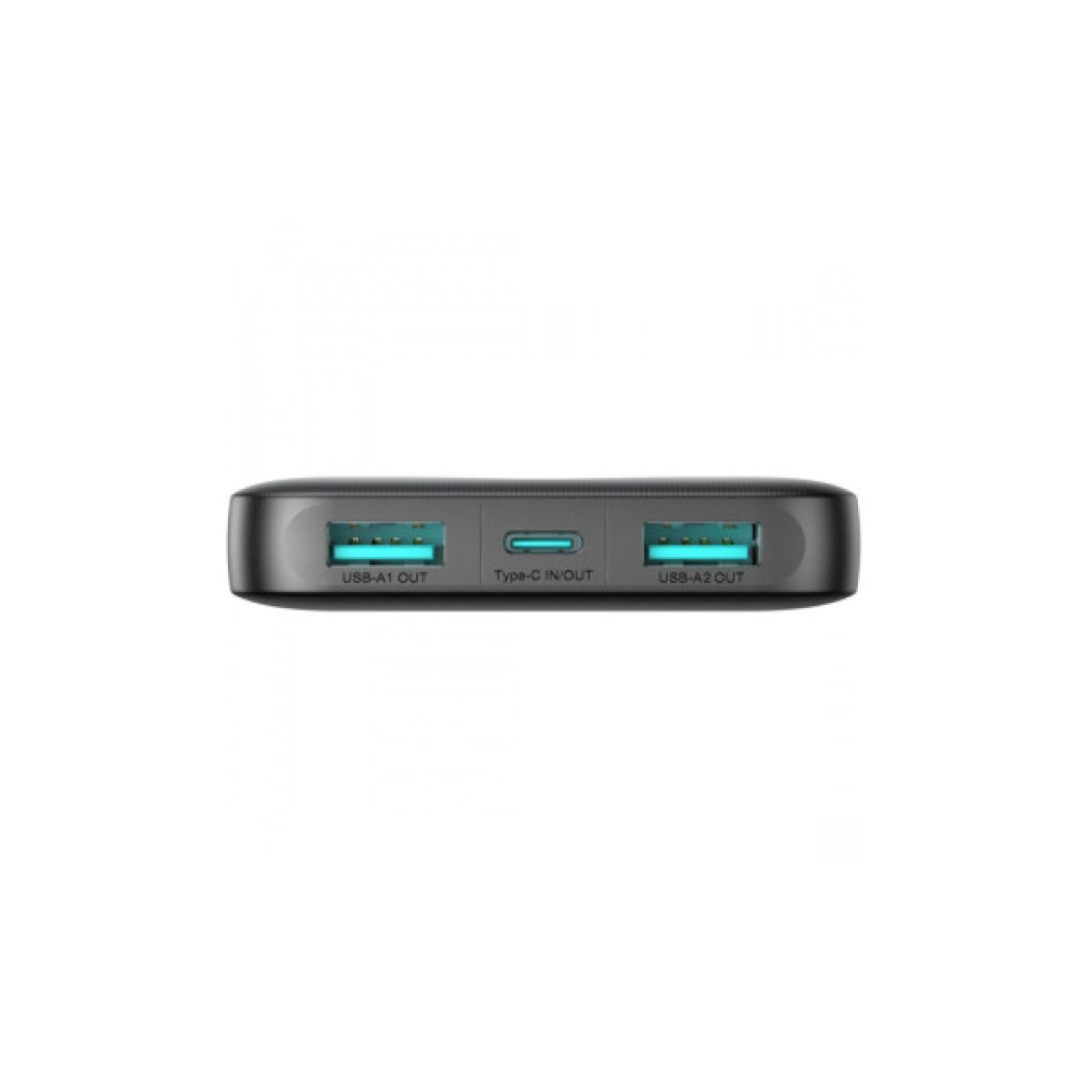 Батарея універсальна JOYROOM 10000mAh 12W 2*USB-A, USB-C In/Out, Black (JR-PBF12 / 6956116713256)