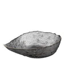 Салатник ARDESTO Leaf 21.5см, скло, сірий (AR5011)