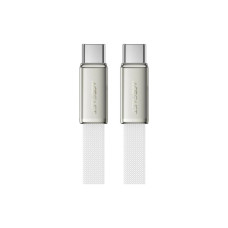Дата кабель USB-C to USB-C 1.2m 60W 3A nylon white Acefast (6974316286257)