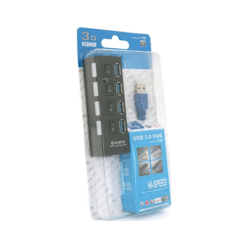 Концентратор Voltronic USB 3.0 to 4xUSB with switches (YT-3H4S/1TB)