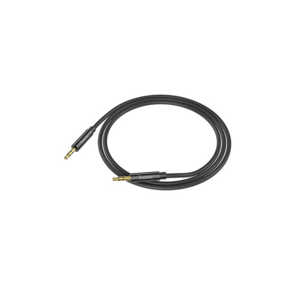 Кабель мультимедійний 3.5mm M to 3.5mm M 2.0m Black HOCO (6931474759894)