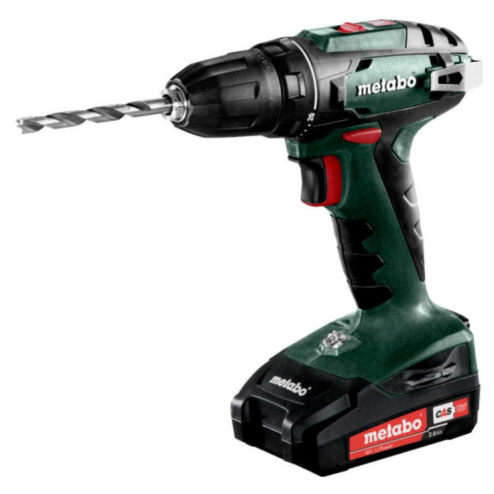 Шурупокрут-дриль акумуляторний Metabo BS 18 18В 2х2А·год 24·48Нм 0-450·0-1600об·хв 1.4кг