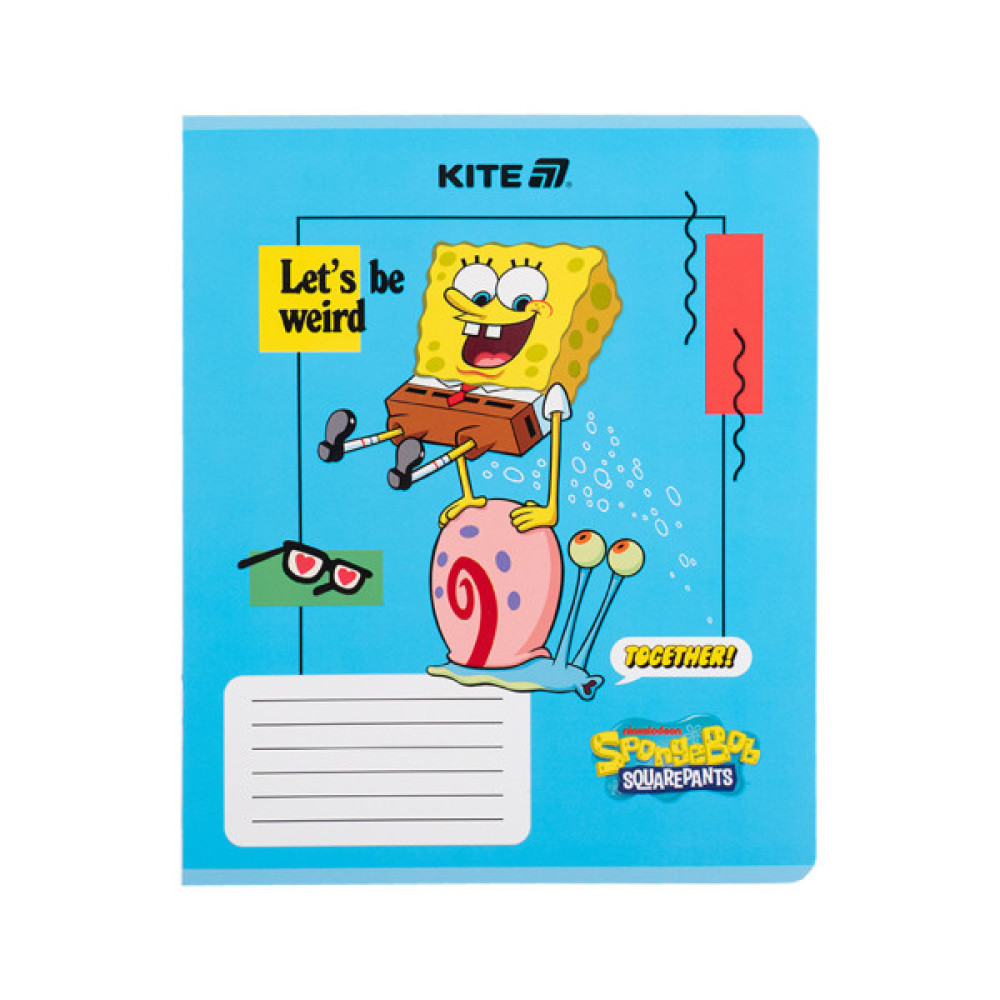 Зошит Kite SpongeBob SquarePants, 12 аркушів, клітинка (SB25-232)