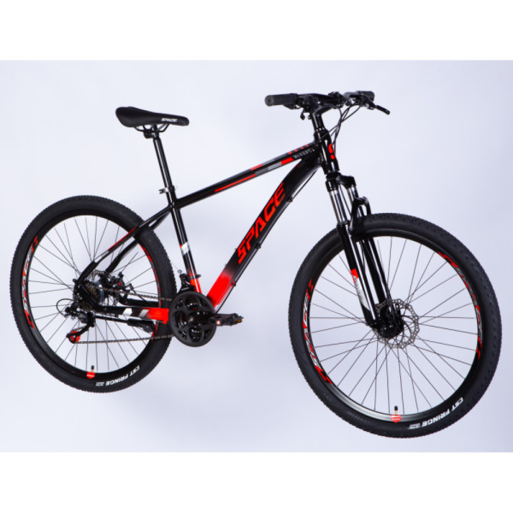 Велосипед Space 27.5" MERCURY DD FR рама-17" AL 2026 чорно-червоний (OPS-SP-27.5-076)