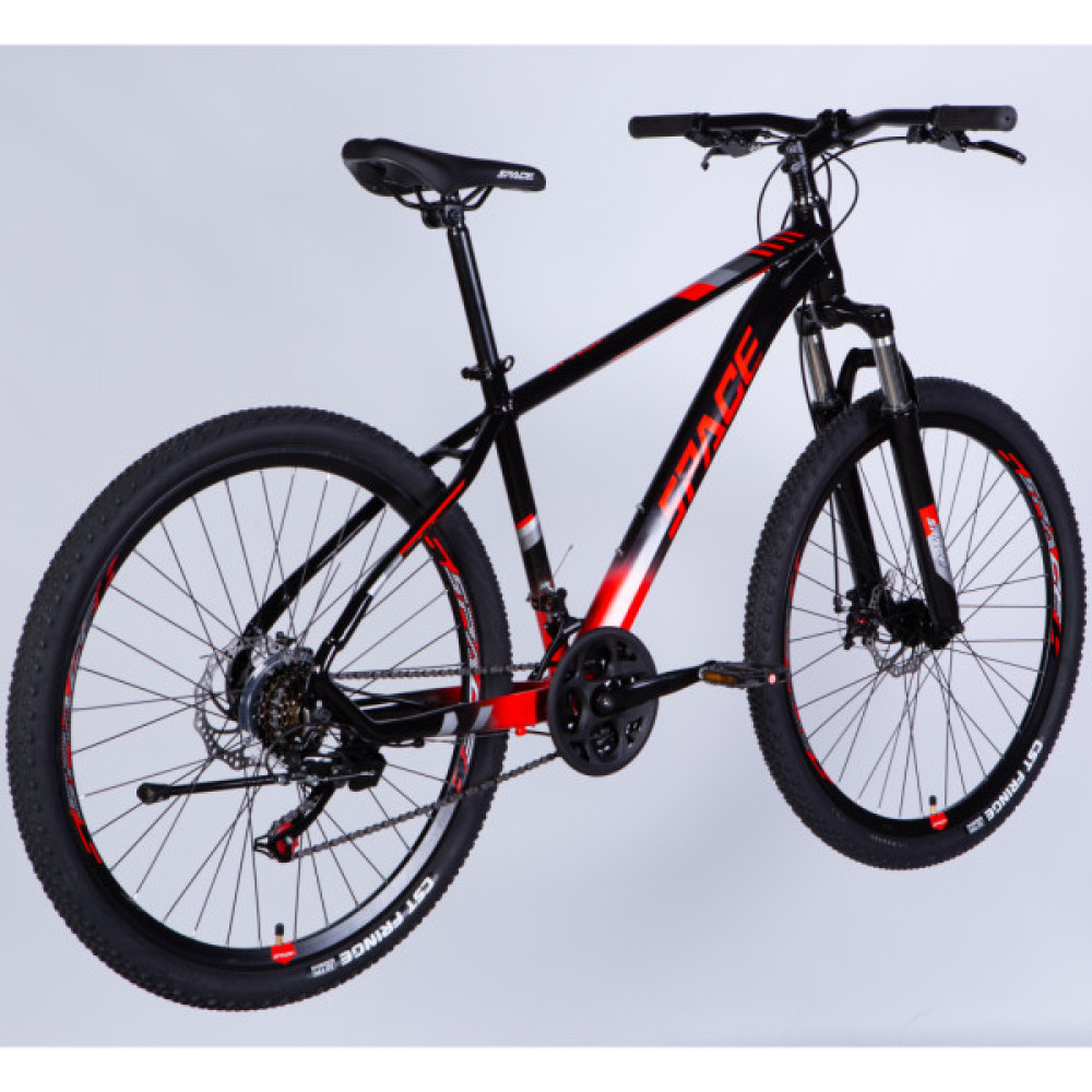 Велосипед Space 27.5" MERCURY DD FR рама-17" AL 2026 чорно-червоний (OPS-SP-27.5-076)