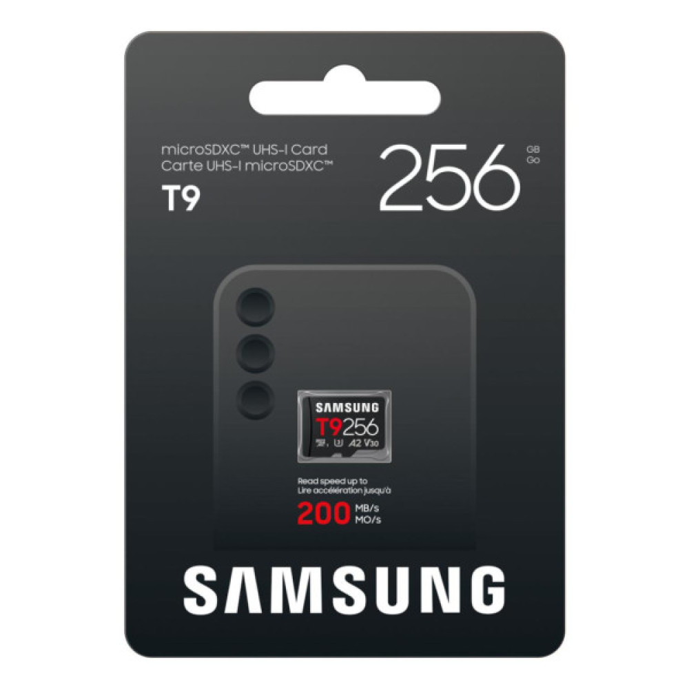 Карта пам'яті Samsung 256GB microSDXC class 10 UHS-I U3 V30 A2 T9 (MB-MH256T/WW)