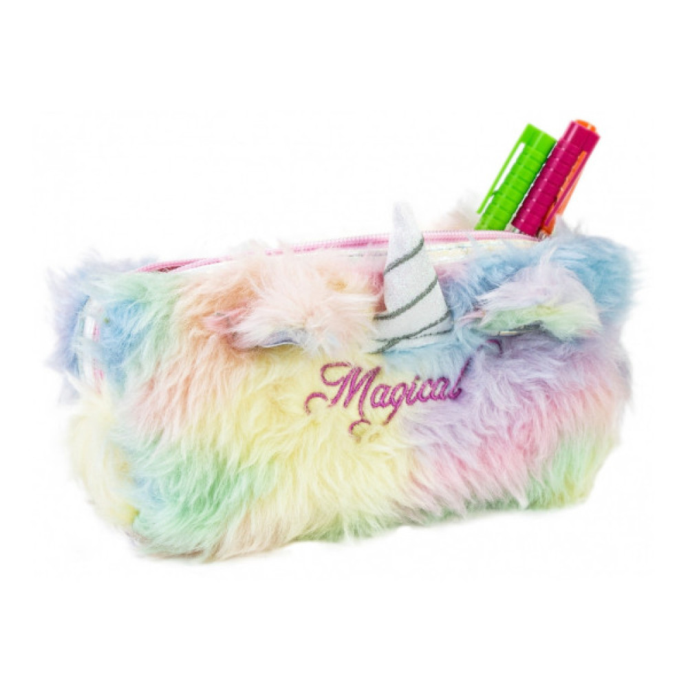 Пенал Cool For School плюшевий 1 відділення Magical рожевий (CF87107)