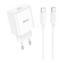 Зарядний пристрій HOCO C76A Pro Majestic USB-C PD30W + cable USB-C to USB-C White (6942007616324) Зарядний пристрій HOCO C76A Pro Majestic USB-C PD30W + cable USB-C to USB-C White (6942007616324)