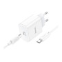 Зарядний пристрій HOCO C76A Pro Majestic USB-C PD30W + cable USB-C to USB-C White (6942007616324) Зарядний пристрій HOCO C76A Pro Majestic USB-C PD30W + cable USB-C to USB-C White (6942007616324)