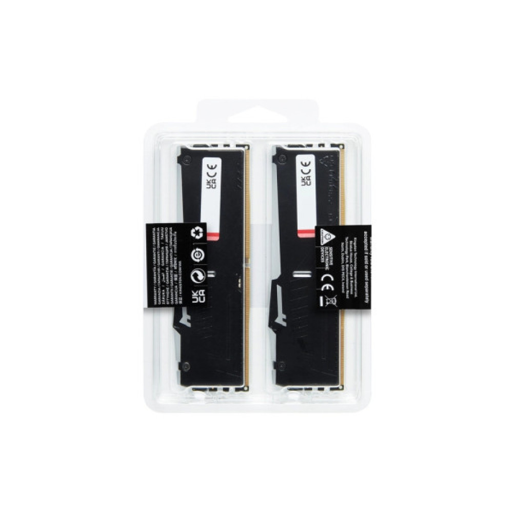 Модуль пам'яті для комп'ютера DDR5 128GB (2x64GB) 5600 MHz Beast RGB Kingston Fury (ex.HyperX) (KF556C36BBEAK2-128)
