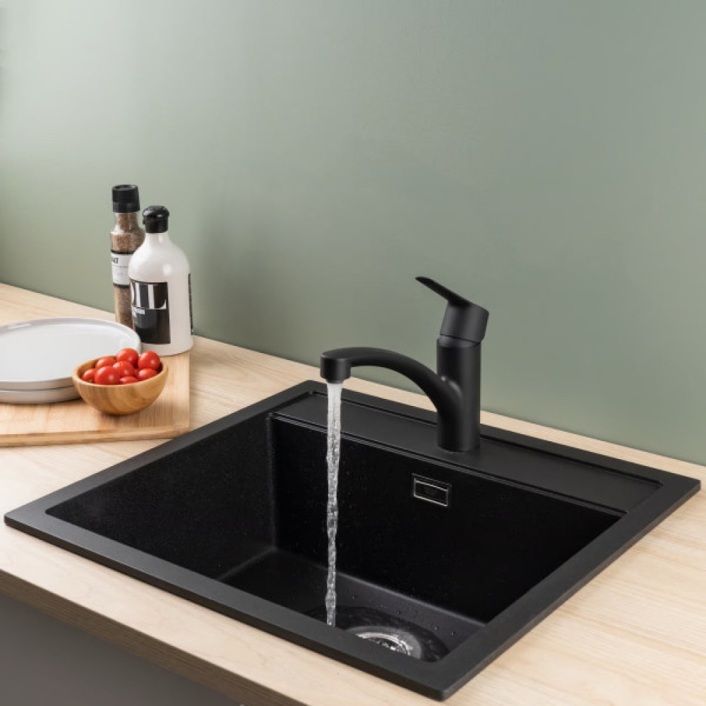 Змішувач для кухні Grohe Start, довж.виливу - 226мм, поворотний, 1важіль, чорний