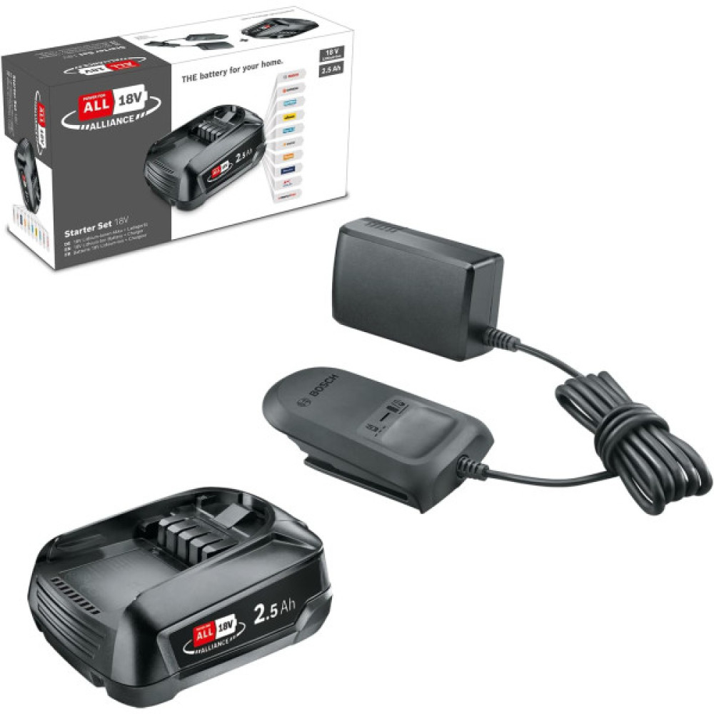 Набір акумулятора та зарядного пристрою Bosch 18V Alliance , 1х2.5А·год, ЗП GAL 18V-20