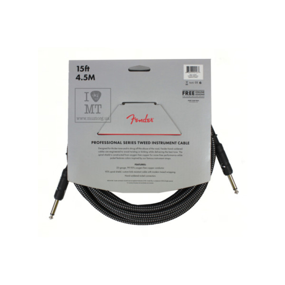 Інструментальний кабель Fender Cable Professional Series 15' Grey Tweed (228449)