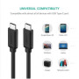 Дата кабель USB-C to USB-C 2.0m US286 3A Black Ugreen (10306) Дата кабель USB-C to USB-C 2.0m US286 3A Black Ugreen (10306)