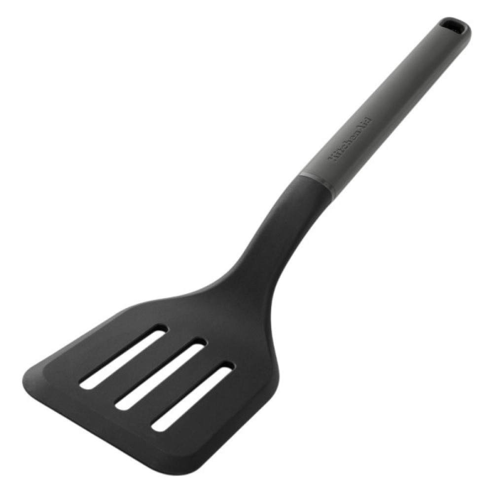 Лопатка кухонна KitchenAid Classic з прорізами 34 см сірий (KHA002OHCHGG)