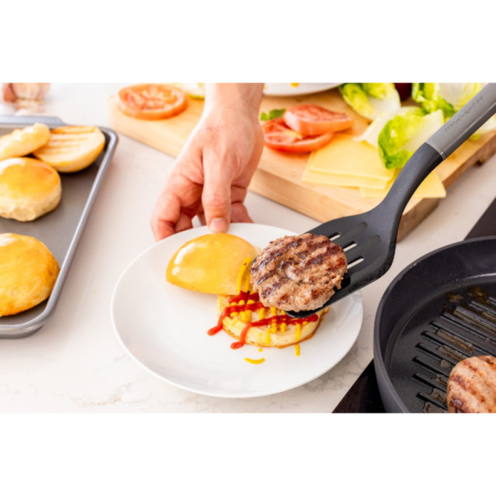 Лопатка кухонна KitchenAid Classic з прорізами 34 см сірий (KHA002OHCHGG)