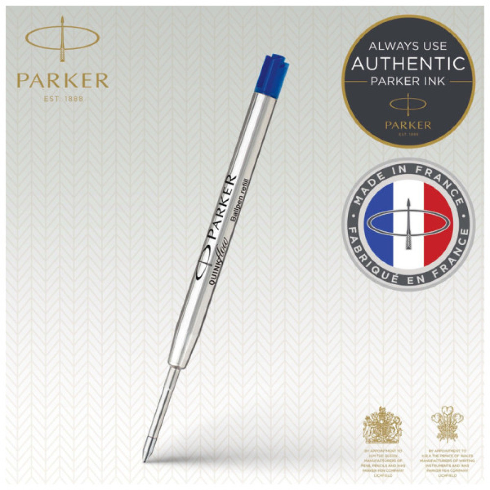 Стержень кульковий Parker QuinkFlow синій M блістер (10 232BLU)