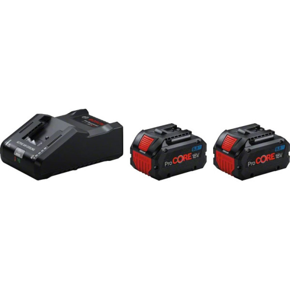 Набір акумулятора та зарядного пристрою Bosch Professional ProCore 18В 2х18В 8А·год, ЗП GAL 18В-160"