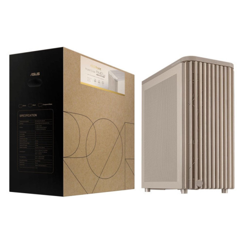 Корпус для ПК ASUS ProArt PA401 Wood Edition Mesh Beige (90DC00M7-B39000)