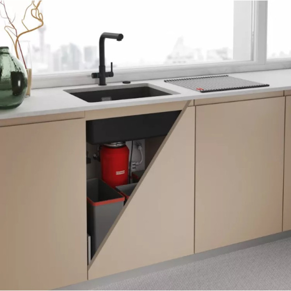 Змішувач для кухні Franke Lina L Clear Water 2.0, довж.виливу - 254 мм, поворотний, 1 важіль , чорний матовий