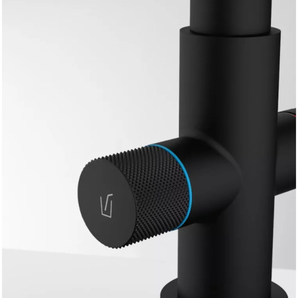 Змішувач для кухні Franke Lina L Clear Water 2.0, довж.виливу - 254 мм, поворотний, 1 важіль , чорний матовий